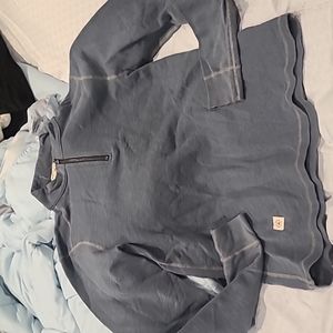 Nwot men's half zip top agave denim